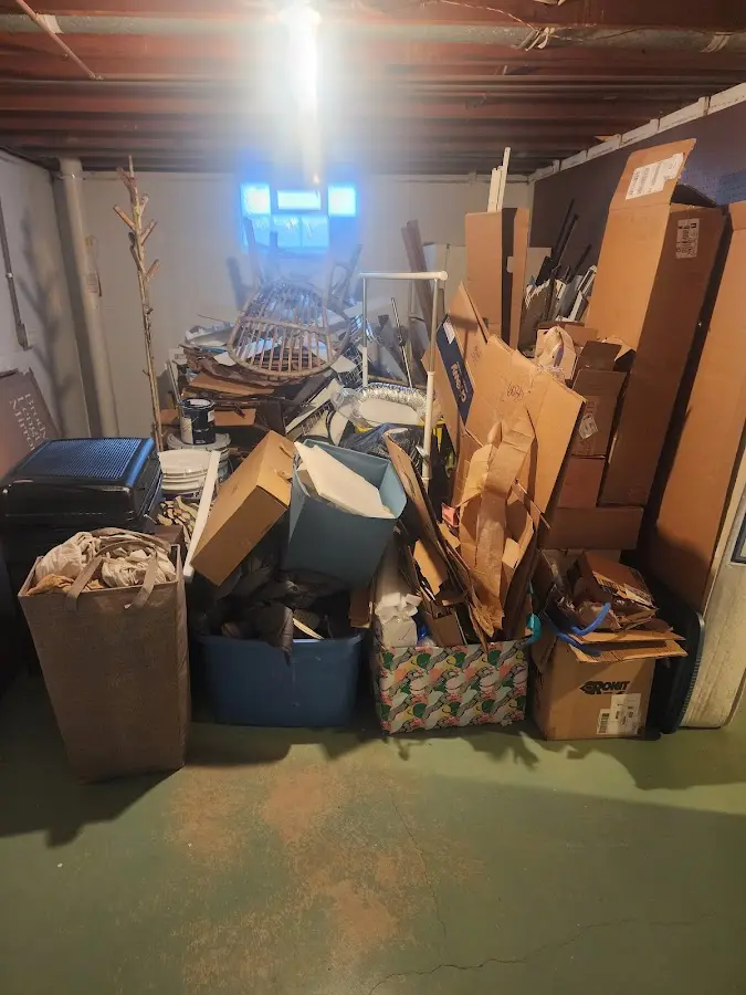 Roll-off dumpster container at job site for Yard Waste Dumpster Rental in Danvers